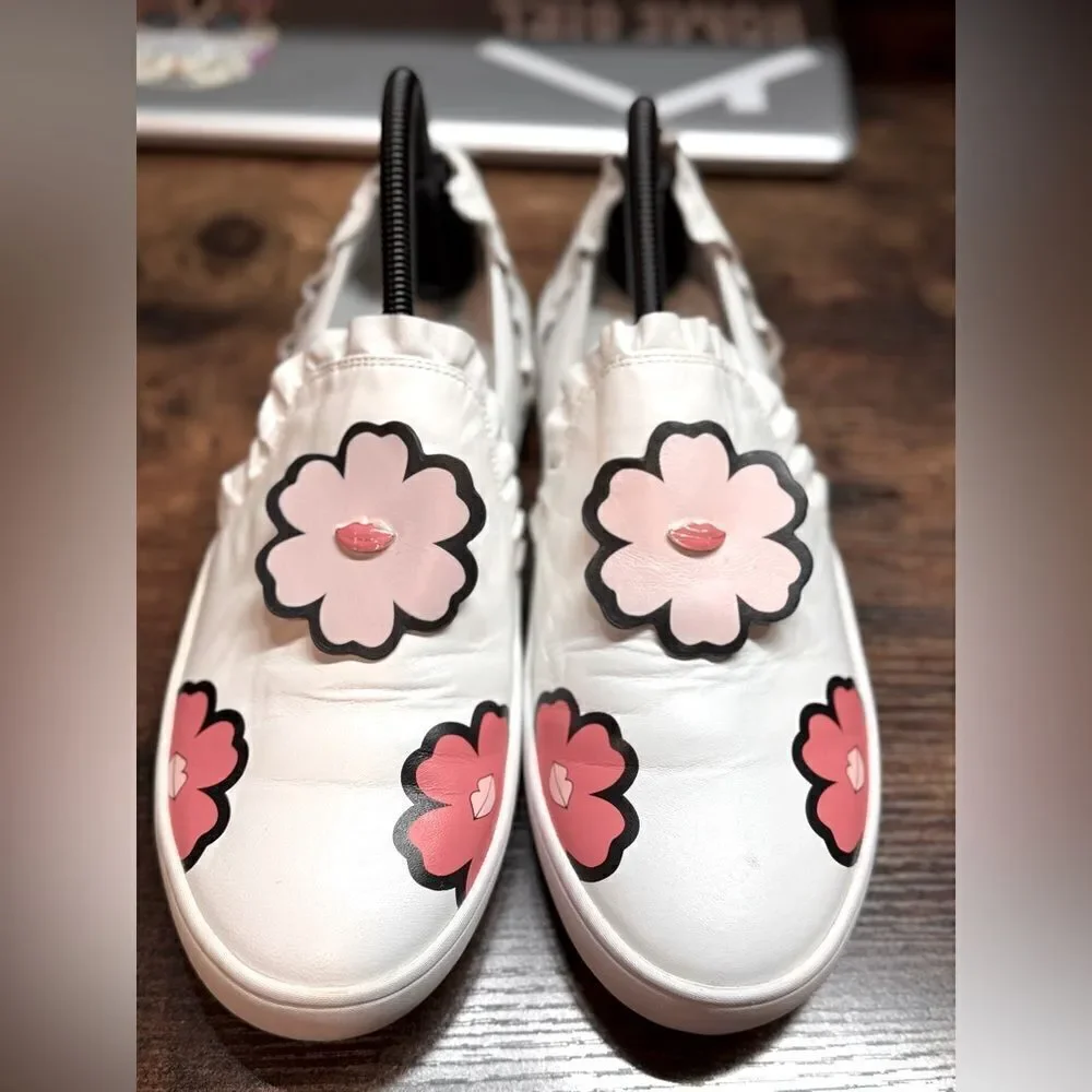 Kate Spade Lima White Heart‎ Design sneakers size 8.5